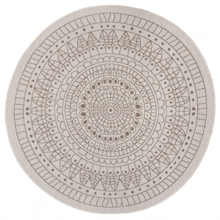 Kusový koberec Twin-Wendeteppiche 105475 Linen kruh – na ven i na doma č.1