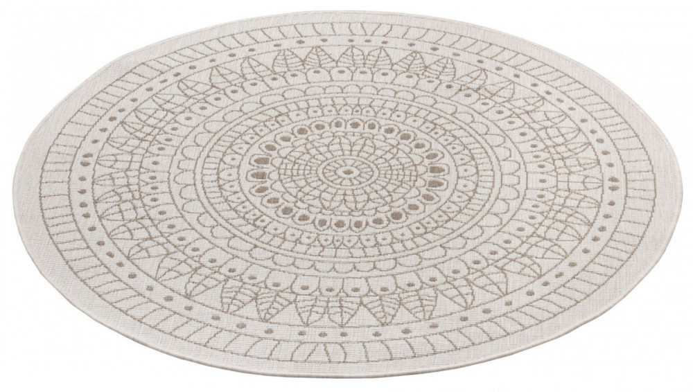 Kusový koberec Twin-Wendeteppiche 105475 Linen kruh – na ven i na doma č.5