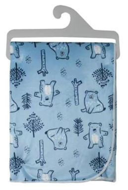 Dětská deka beránek Medvídci modrá 75 x 100 cm č.3
